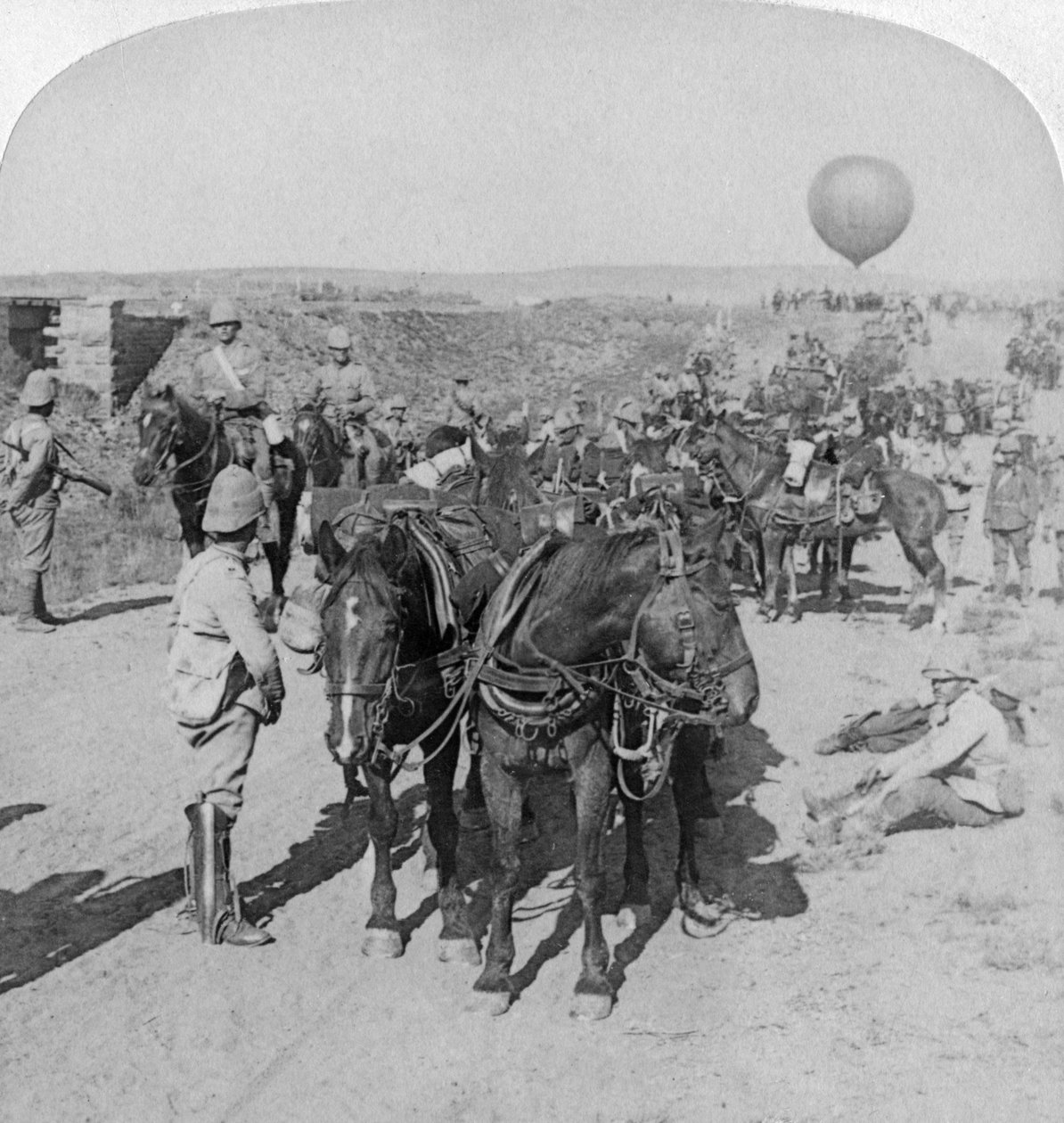 84th Battery and Balloon Corps, Búrská válka, Jižní Afrika, 1901. od Underwood and Underwood