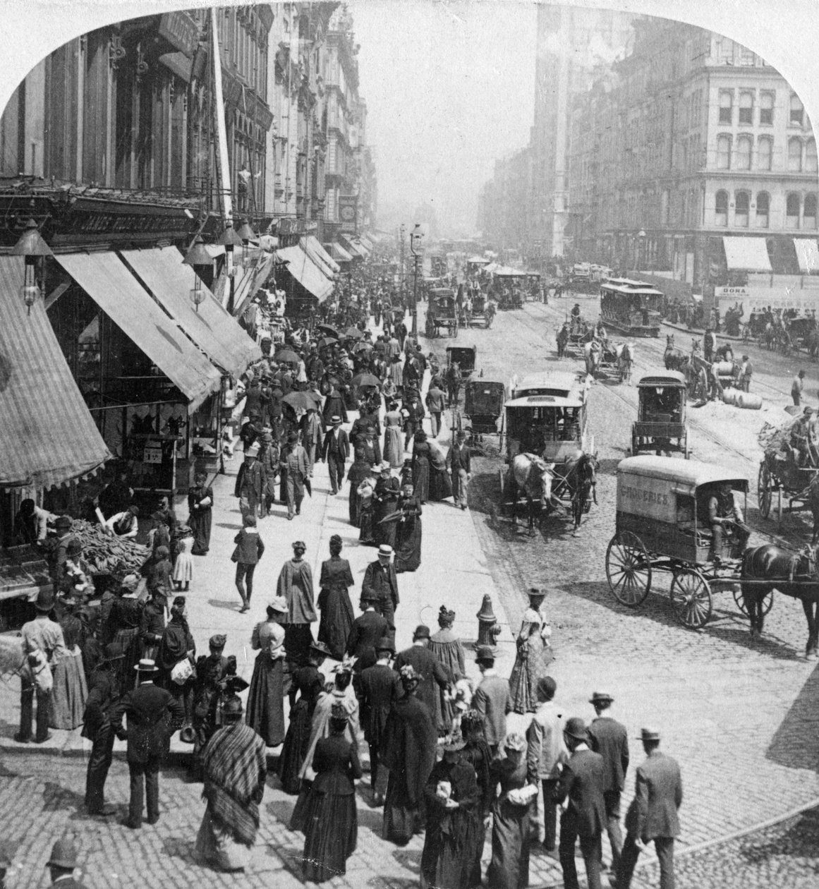 Pouliční scéna v Chicagu, Illinois, USA, 1896. od Underwood and Underwood