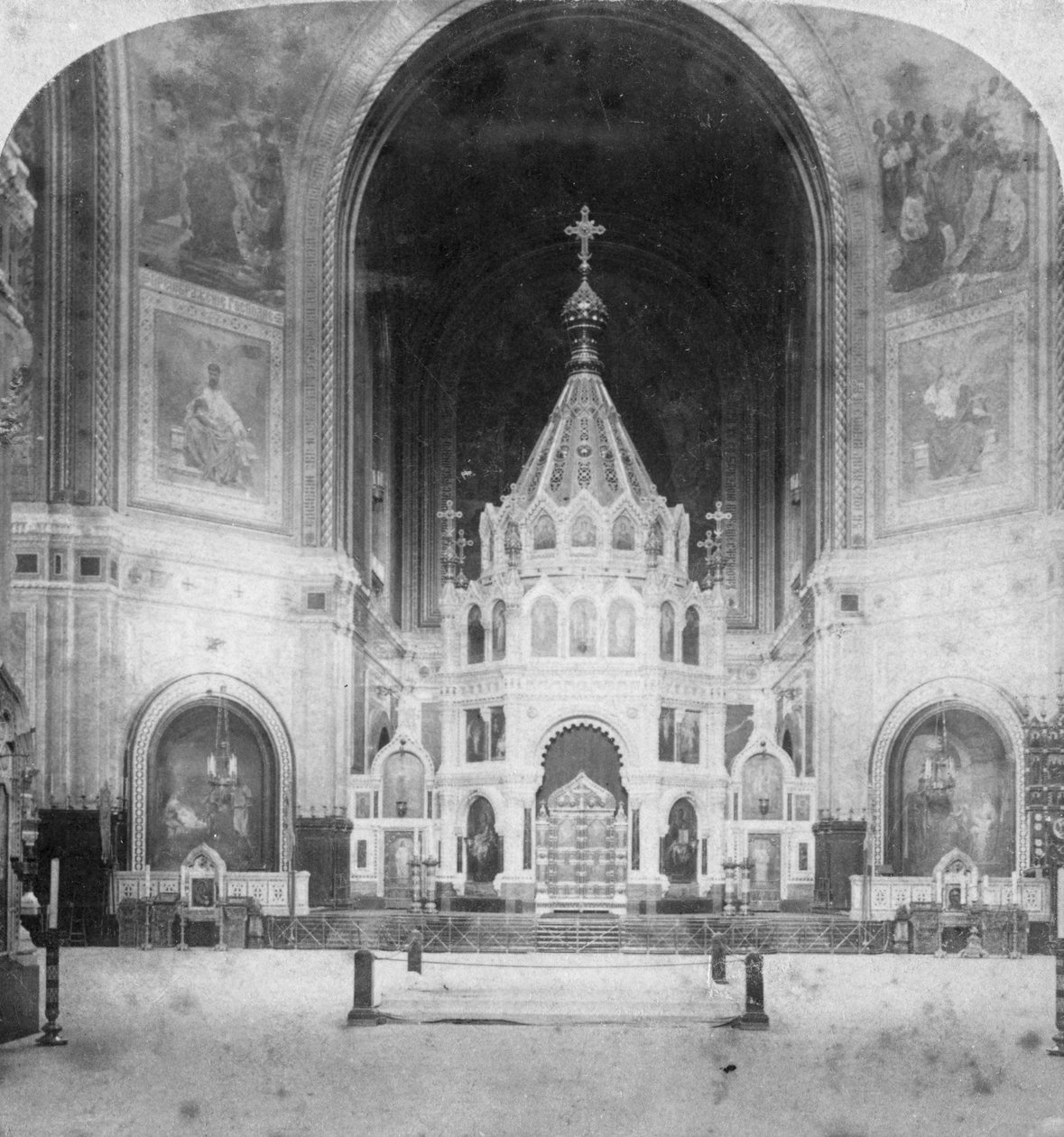 Oltář, Katedrála Krista Spasitele, Moskva, Rusko, 1898 od Underwood and Underwood