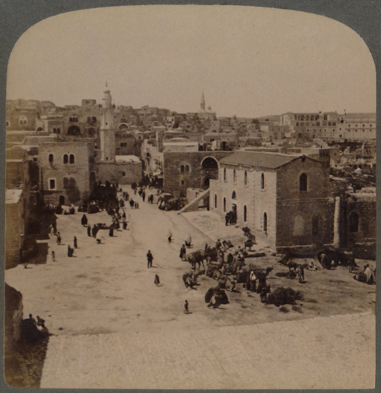 Betlém Judský, místo narození Ježíše, Palestina, 1896. od Underwood and Underwood