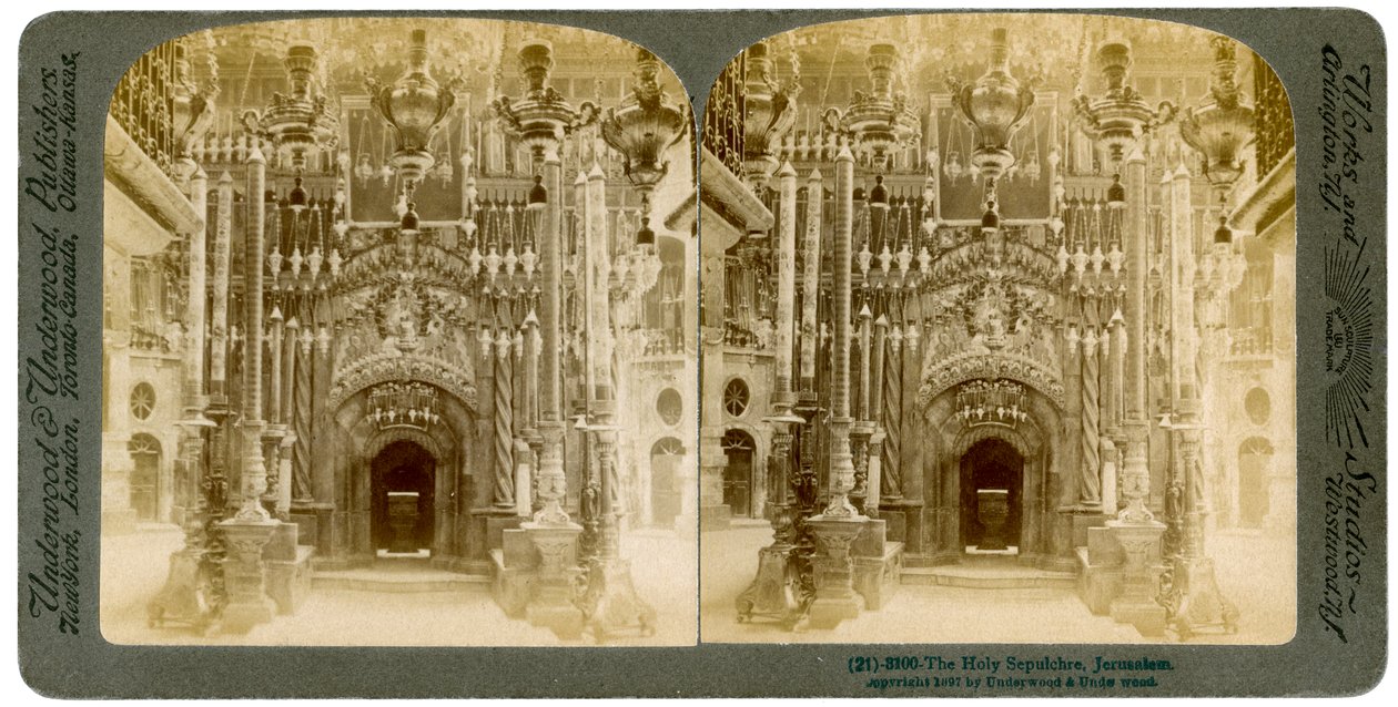 Kostel Božího hrobu, Jeruzalém, Palestina, 1897. od Underwood and Underwood
