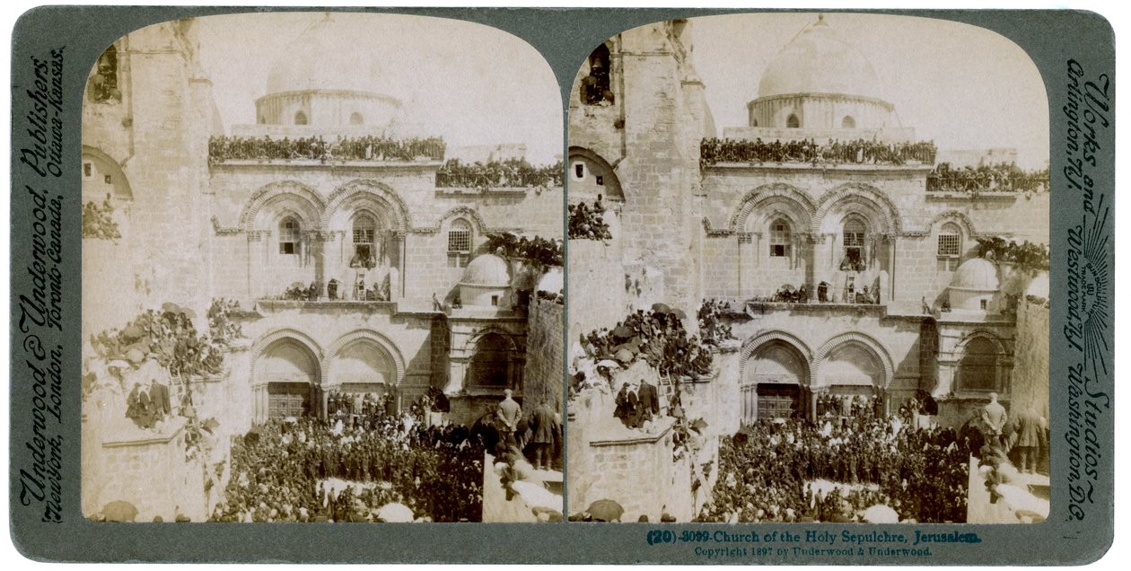 Kostel Božího hrobu, Jeruzalém, Palestina, 1897. od Underwood and Underwood