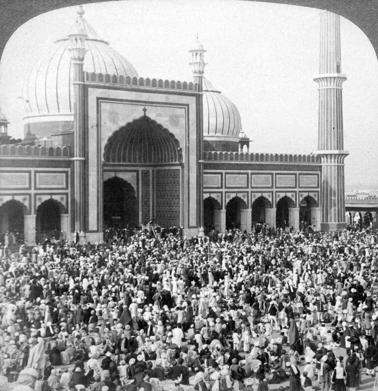 Fast Day v Jumma Musjid, Dillí, Indie, 1903. od Underwood and Underwood