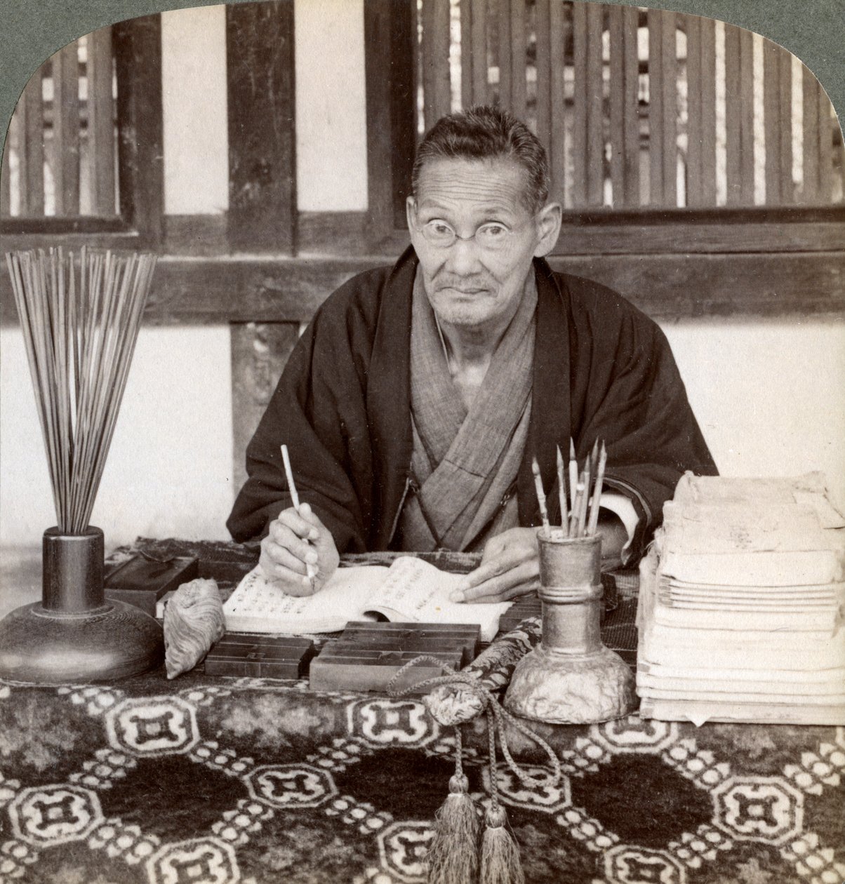 Kartářka, chrám Inari, Kyoto, Japonsko, 1904 od Underwood and Underwood