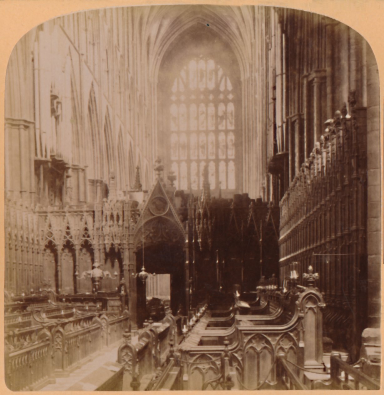 Interiér Westminsterského opatství, Londýn, Anglie, 1896. od Underwood and Underwood