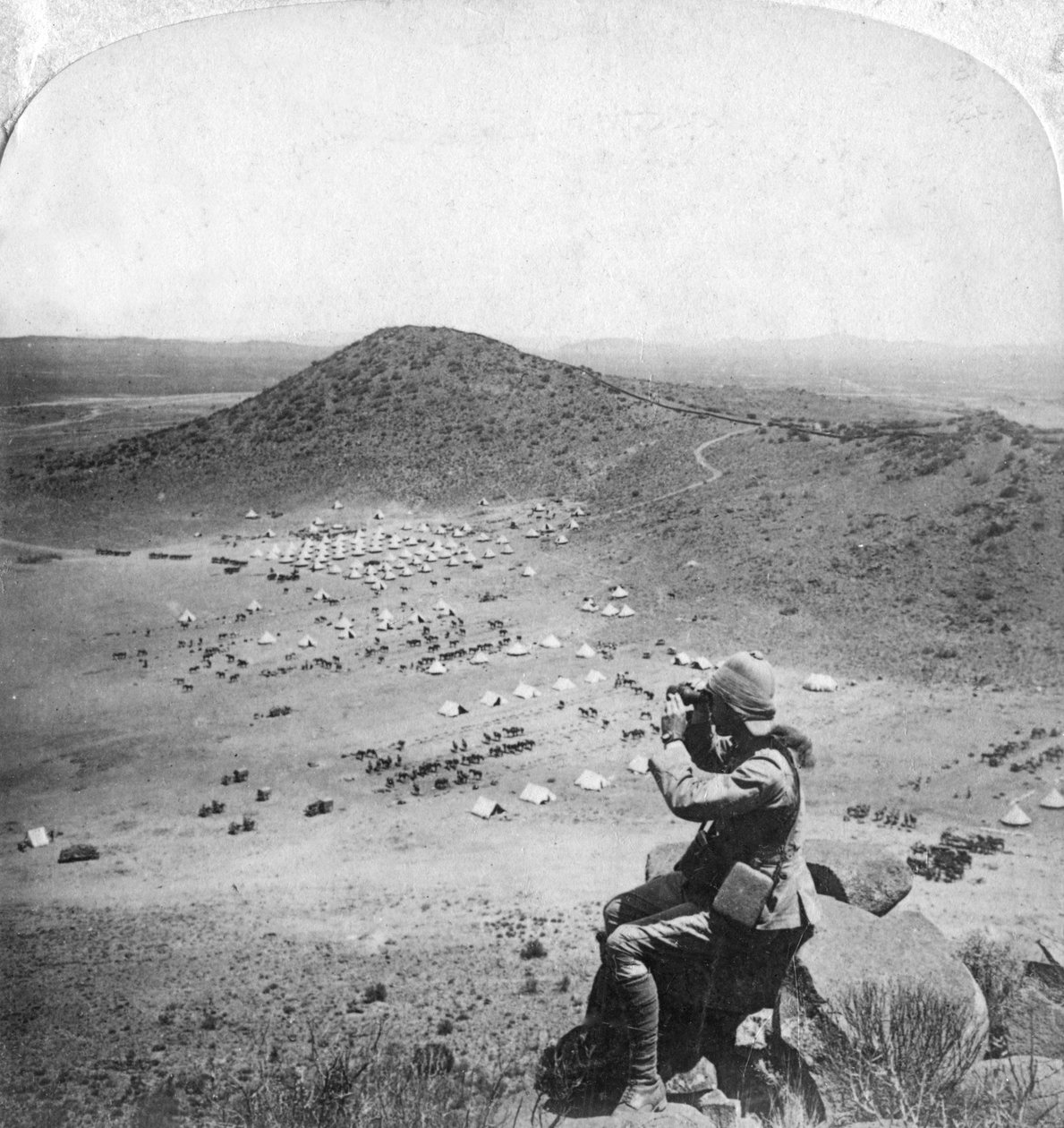 Pohled do Oranžského svobodného státu, Búrská válka, Jižní Afrika, 1900. od Underwood and Underwood