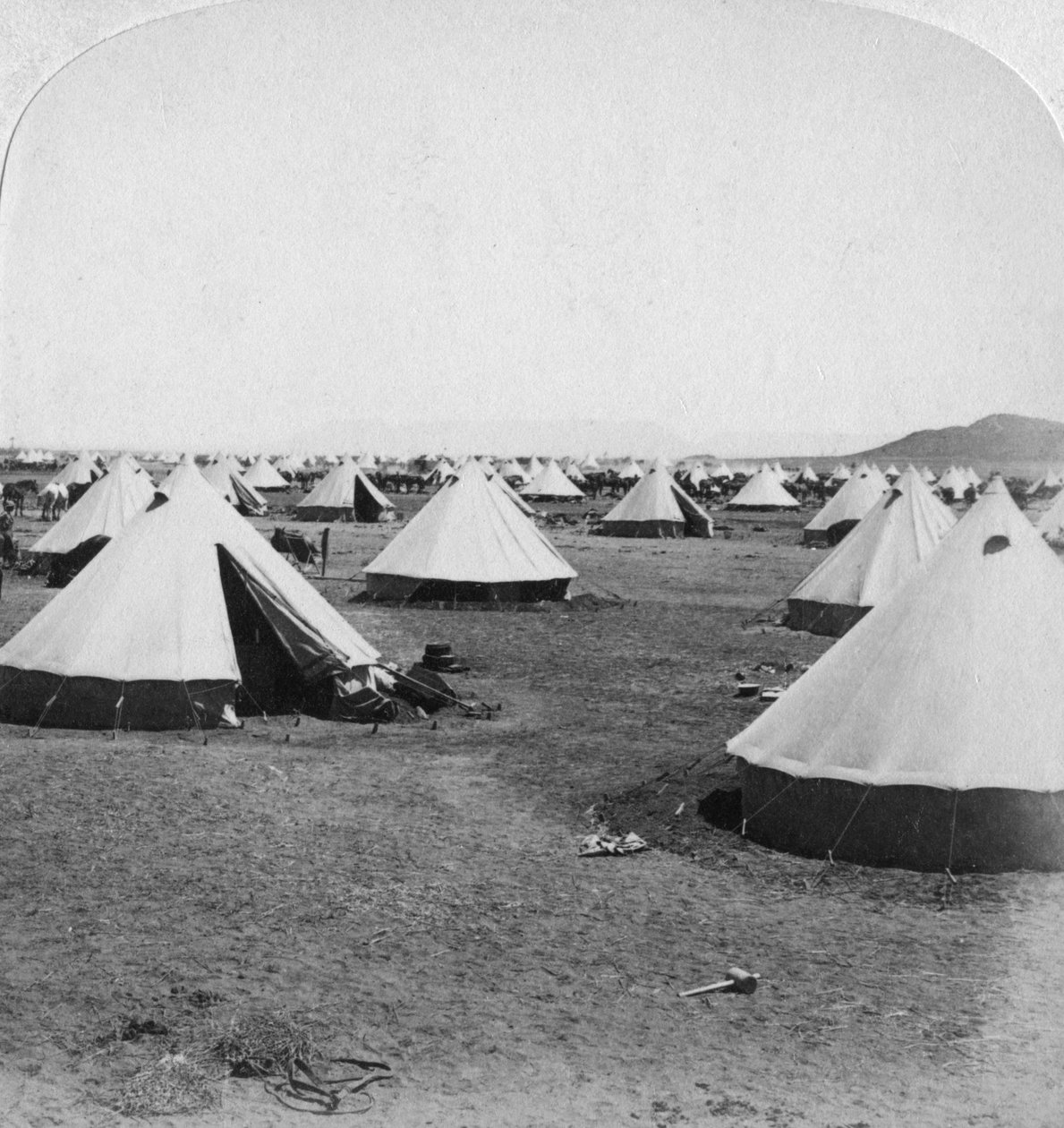 Vojenský tábor v De Aar, Jižní Afrika, Búrská válka, 1900. od Underwood and Underwood