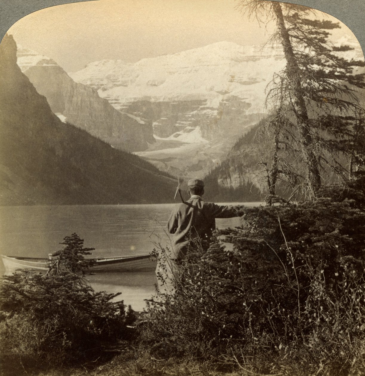 Mount Victoria, Rocky Mountains, Alberta, Kanada. od Underwood and Underwood