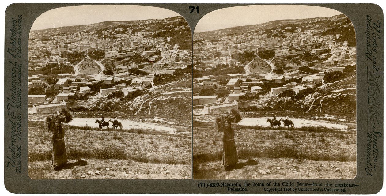 Nazaret, jak je vidět ze severovýchodu, Palestina, 1900. od Underwood and Underwood