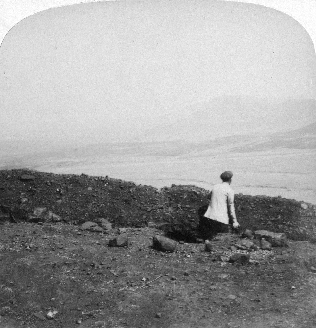 Spion Kop, z búrského příkopu na Krantz Kloot, Jižní Afrika, 1901 od Underwood and Underwood