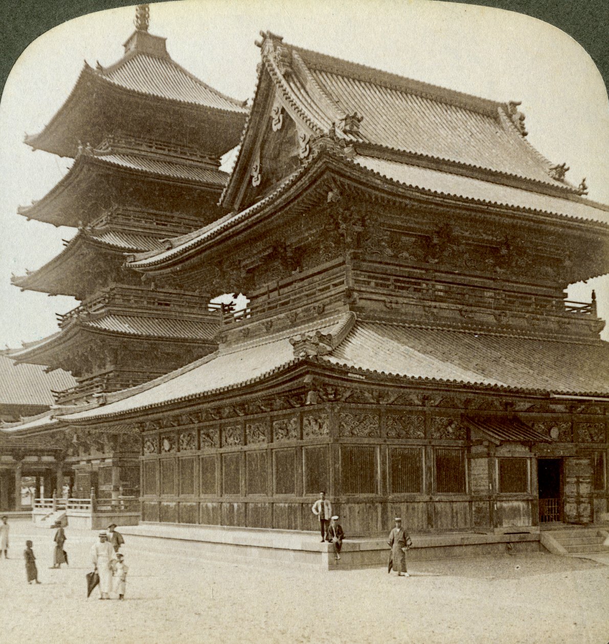 S Tate ly sp Endo r Ofe Viewpoint Oji Hand MP, Kosaka, Japonsko, 1904 od Underwood and Underwood