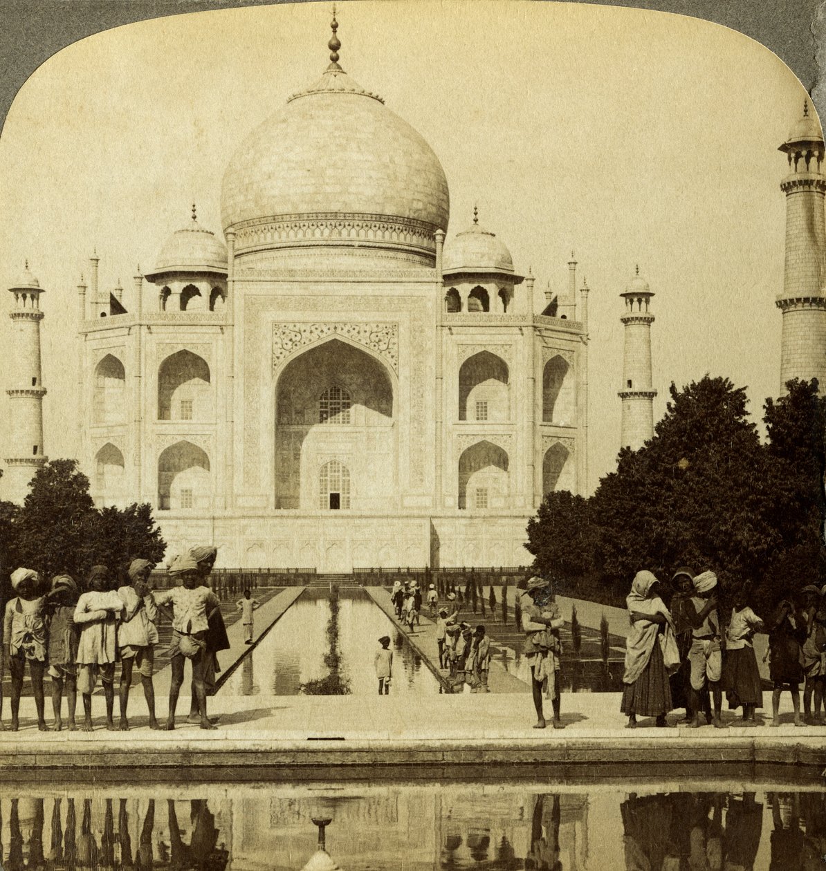 Taj Mahal, Agra, Uttar Pradesh, Indie. od Underwood and Underwood