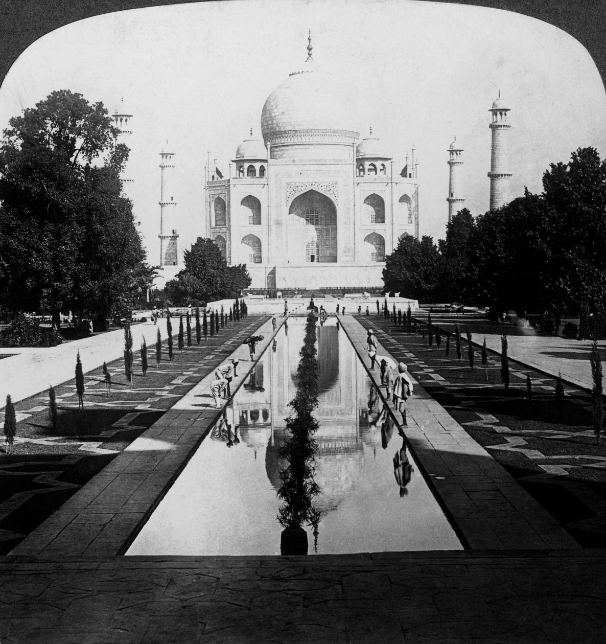 Taj Mahal, Agra, Uttar Pradesh, Indie. od Underwood and Underwood