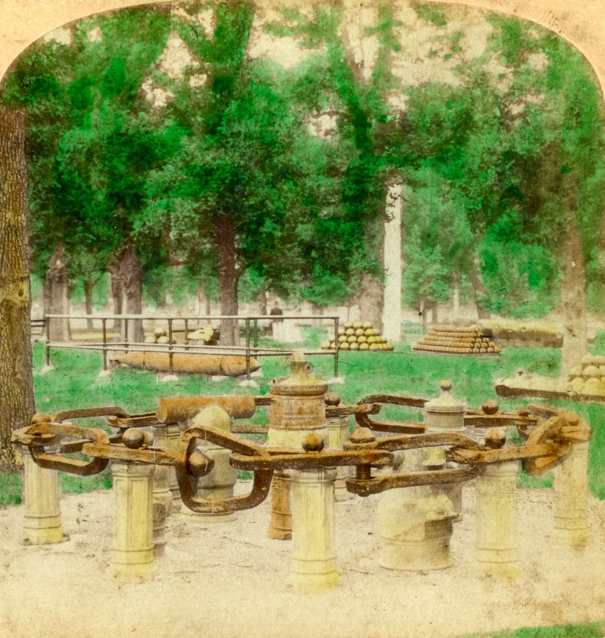 The Great Chain, Trophy Point, West Point, New York, USA, 1901 od Underwood and Underwood