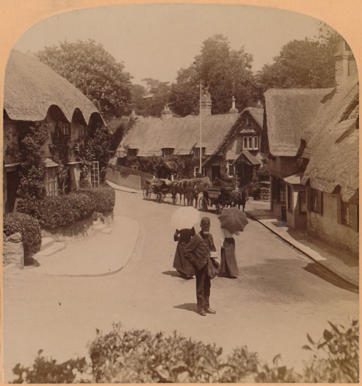 Kuriózní Homes of Shanklin, Isle of Wight, Anglie, 1900. od Underwood and Underwood