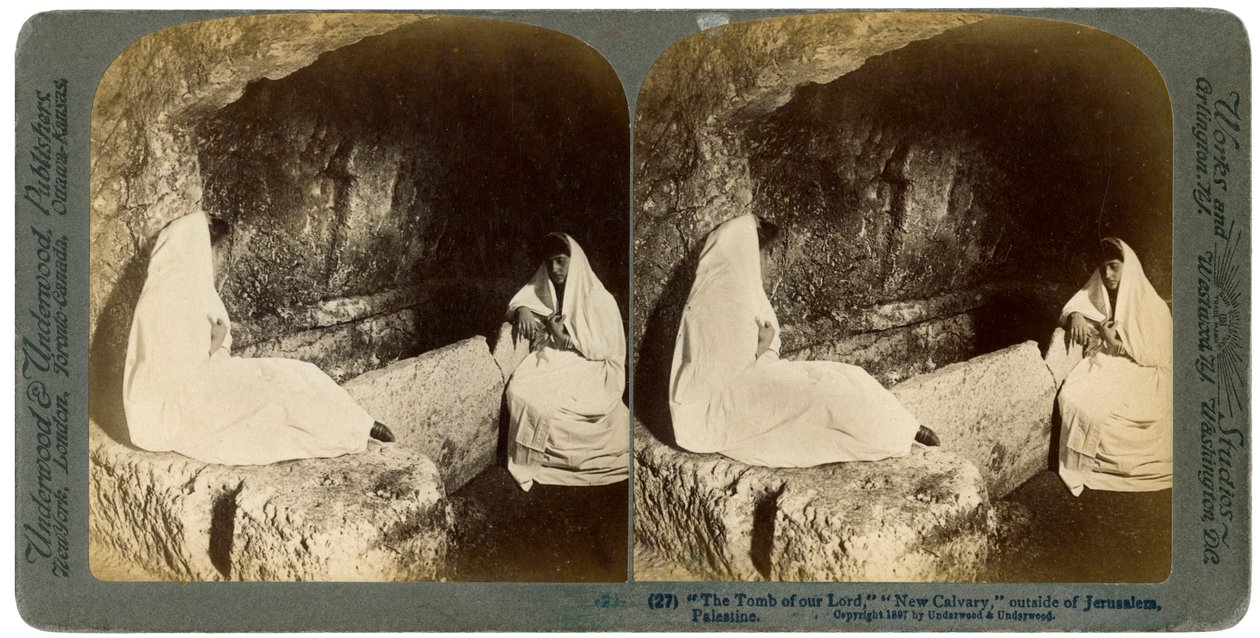 Hrob Ježíše, mimo Jeruzalém, Palestina, 1897. od Underwood and Underwood