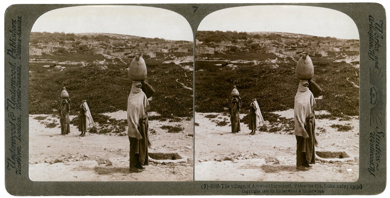 Vesnice Imwas Emmaus, Palestina, 1900. od Underwood and Underwood