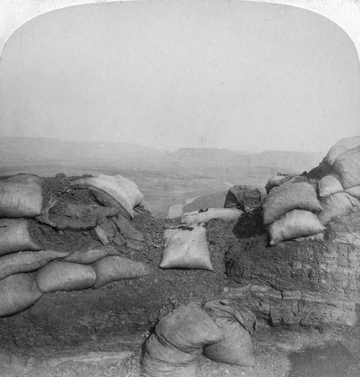 Pohled ze Spion Kop, Jižní Afrika, 2. búrská válka, 1901 od Underwood and Underwood