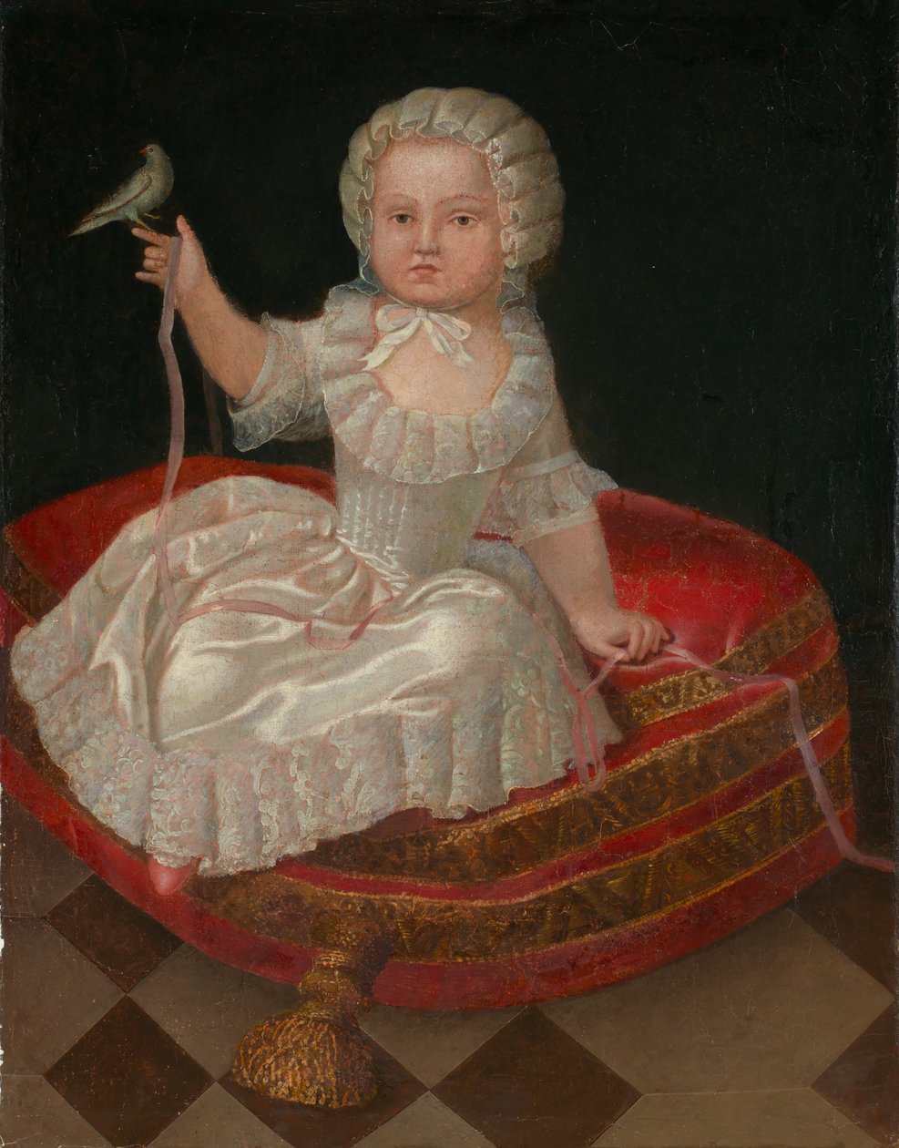 Dívka na házedle od Unidentified (European)