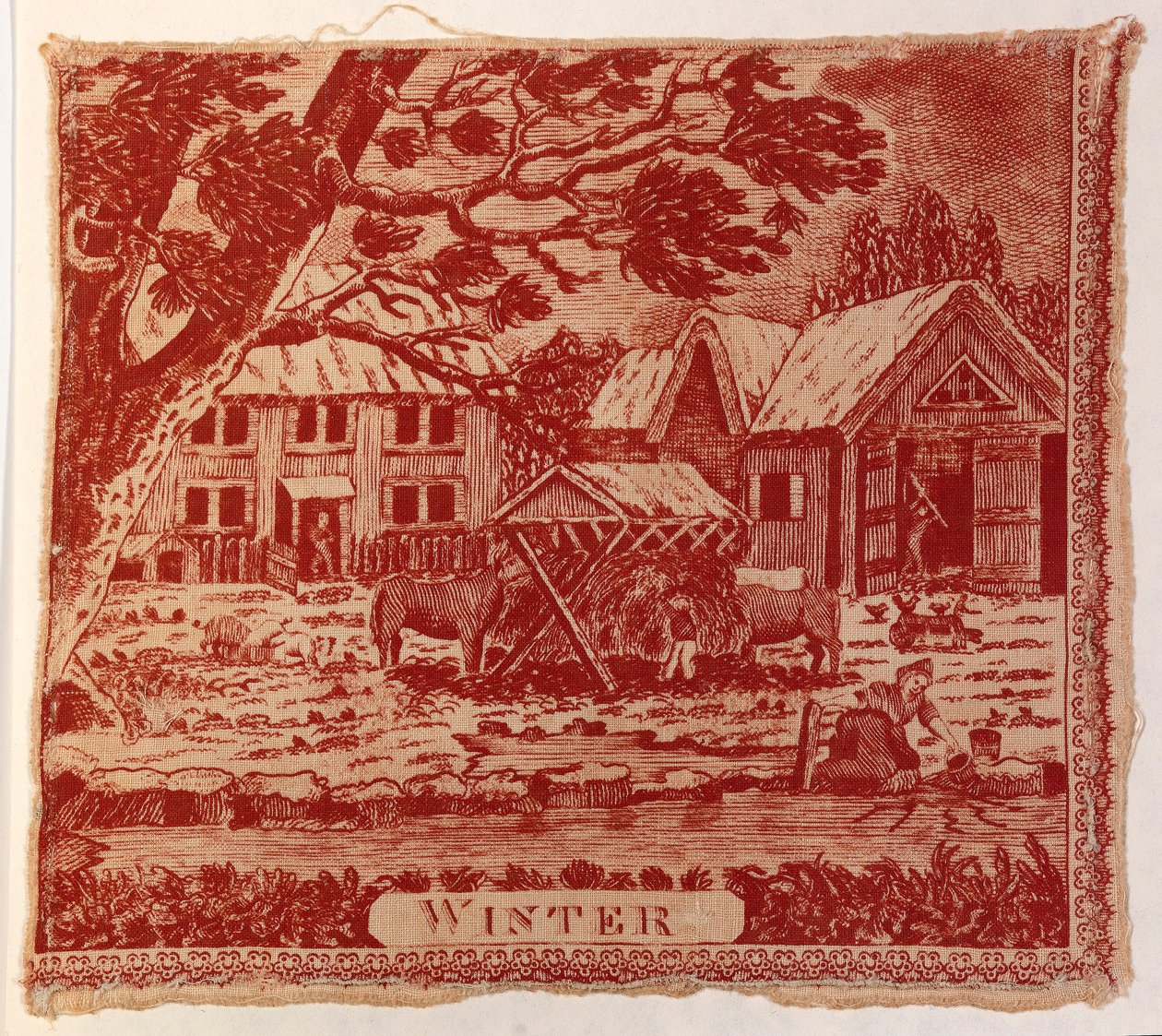 Textilní fragment: Čtvero ročních období od Unidentified