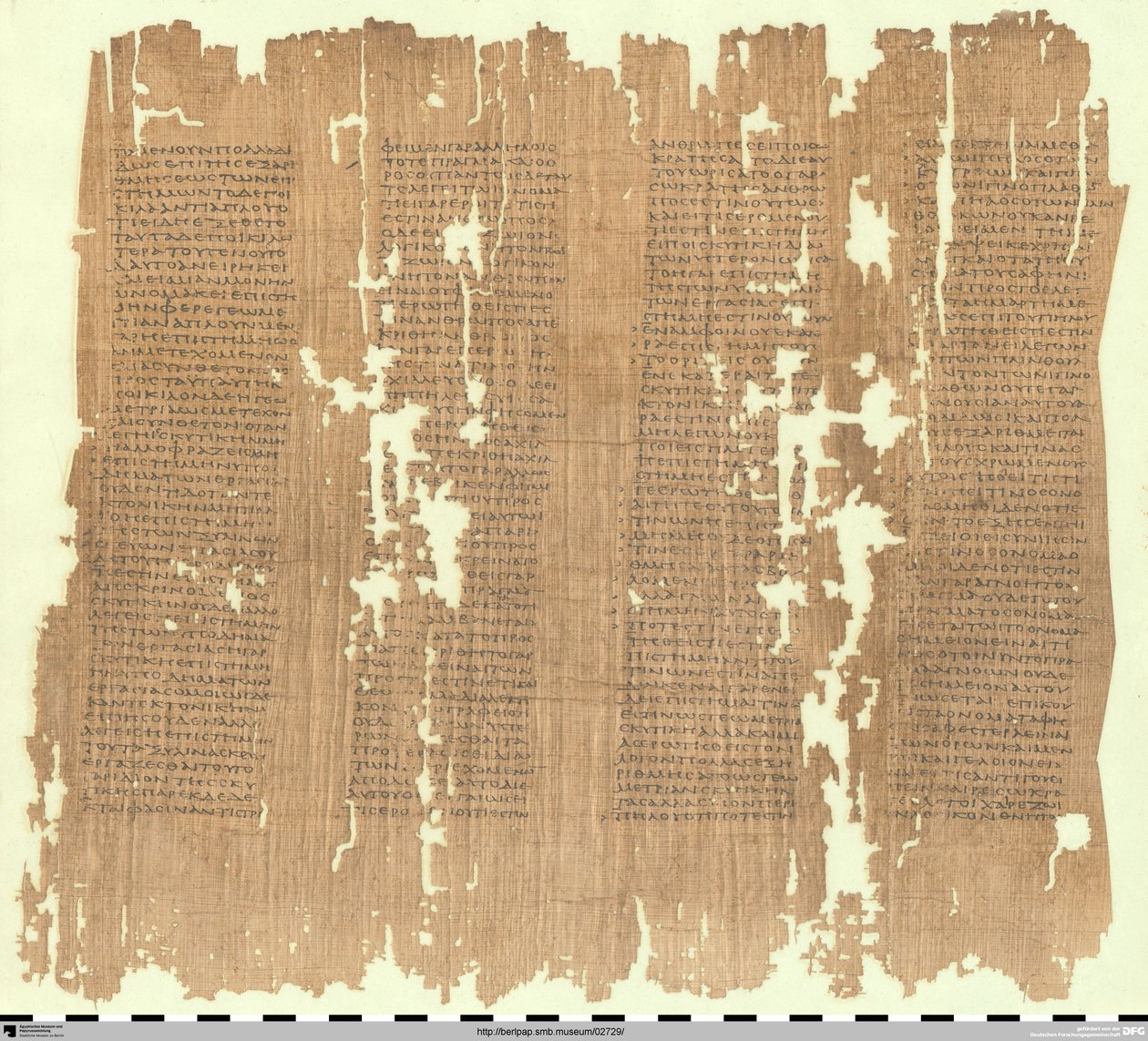 Fragment anonymního starověkého komentáře k Platónovu dialogu "Theaetetus" na papyru z Hermopole v Egyptě. od Unknown
