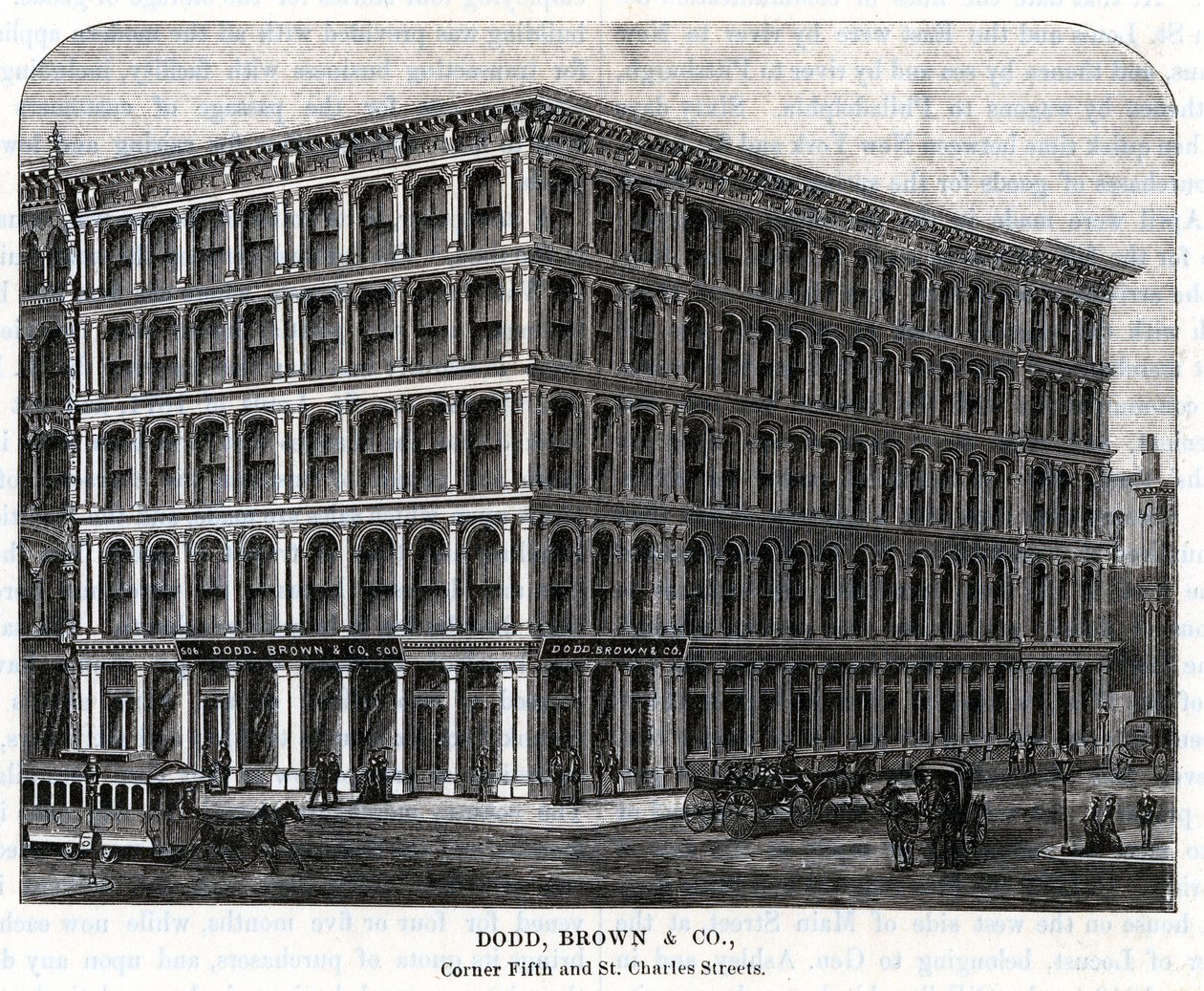 Dodd, Brown and Company Velkoobchod se suchým zbožím, Pátá a St. Charles Street od Unknown