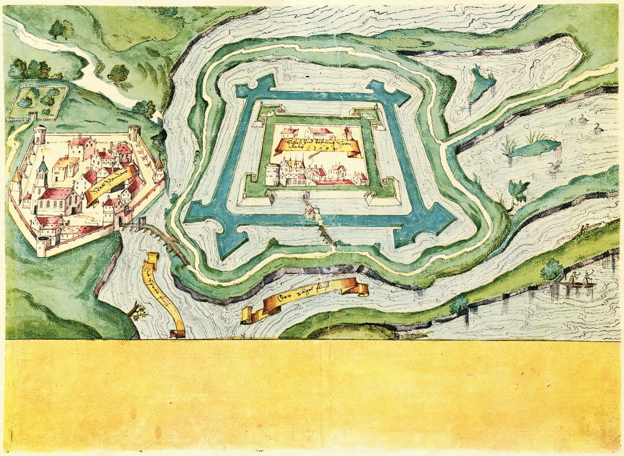 Město, hrad a Vöstung Spandaw 1604 od Unknown