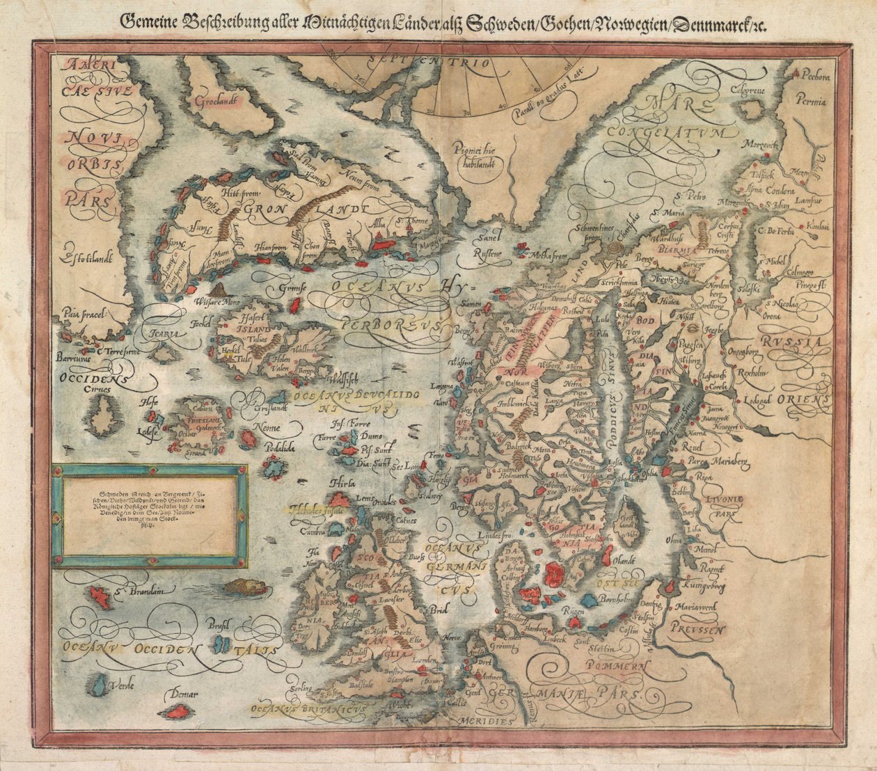 Mapa Islandu kolem roku 1588 od Unknown