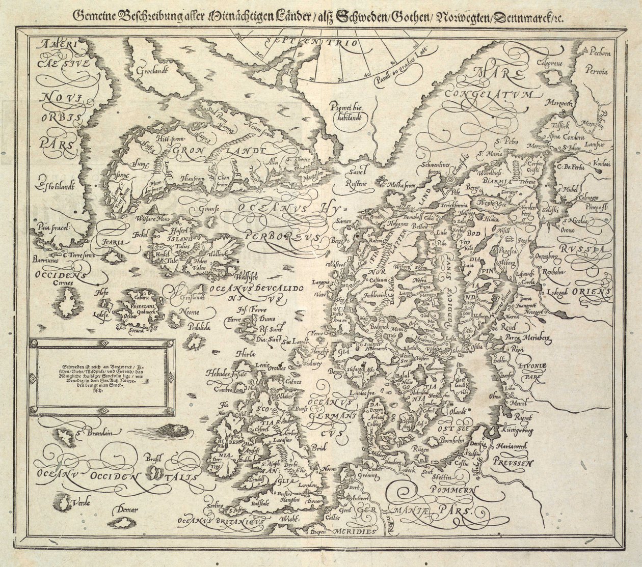 Mapa Islandu kolem roku 1588 od Unknown