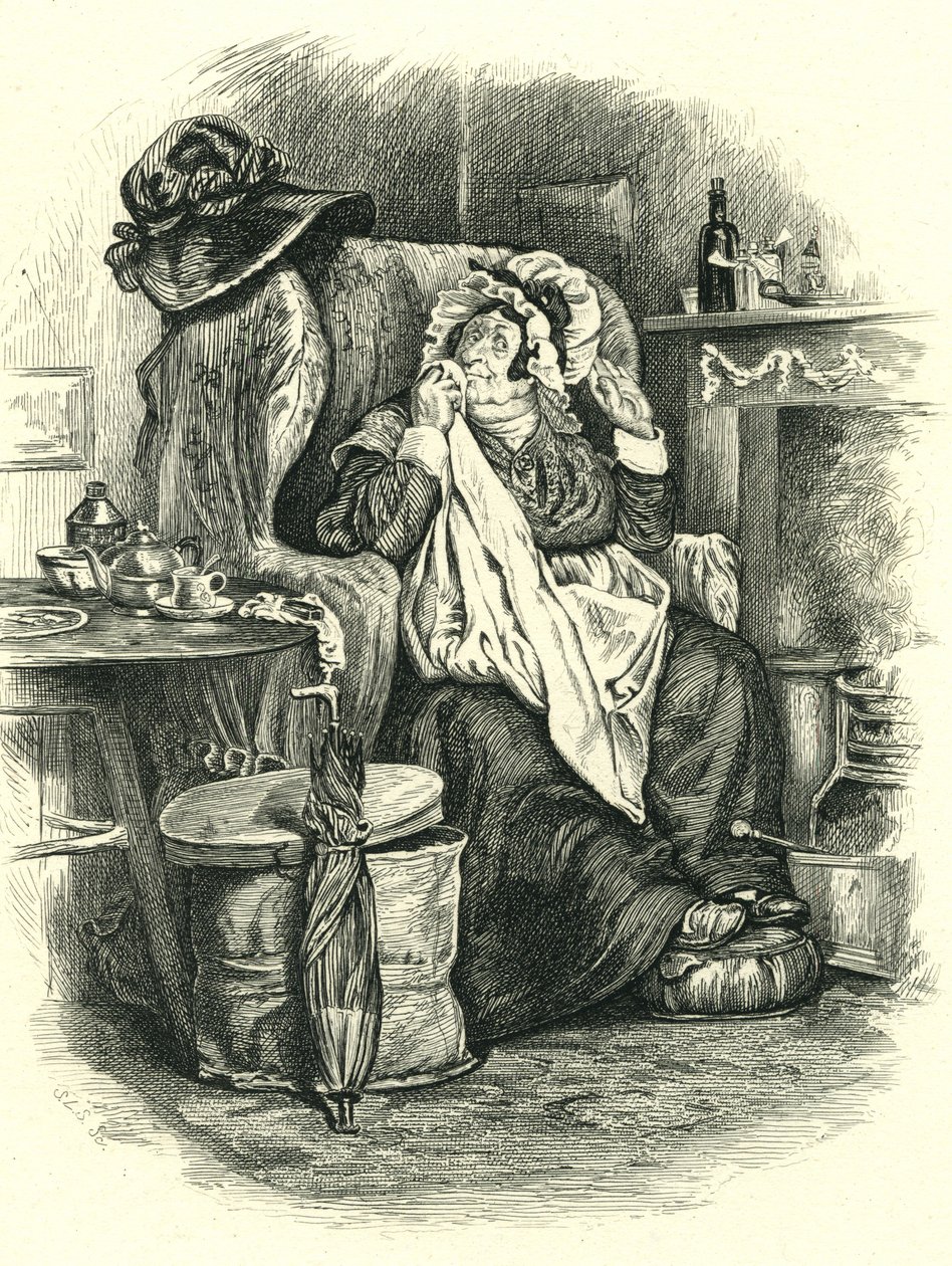 Martin Chuzzlewit: Gamp, vyryl Stephen Alonzo Schoff (1818-1904) od Unbekannt Unbekannt