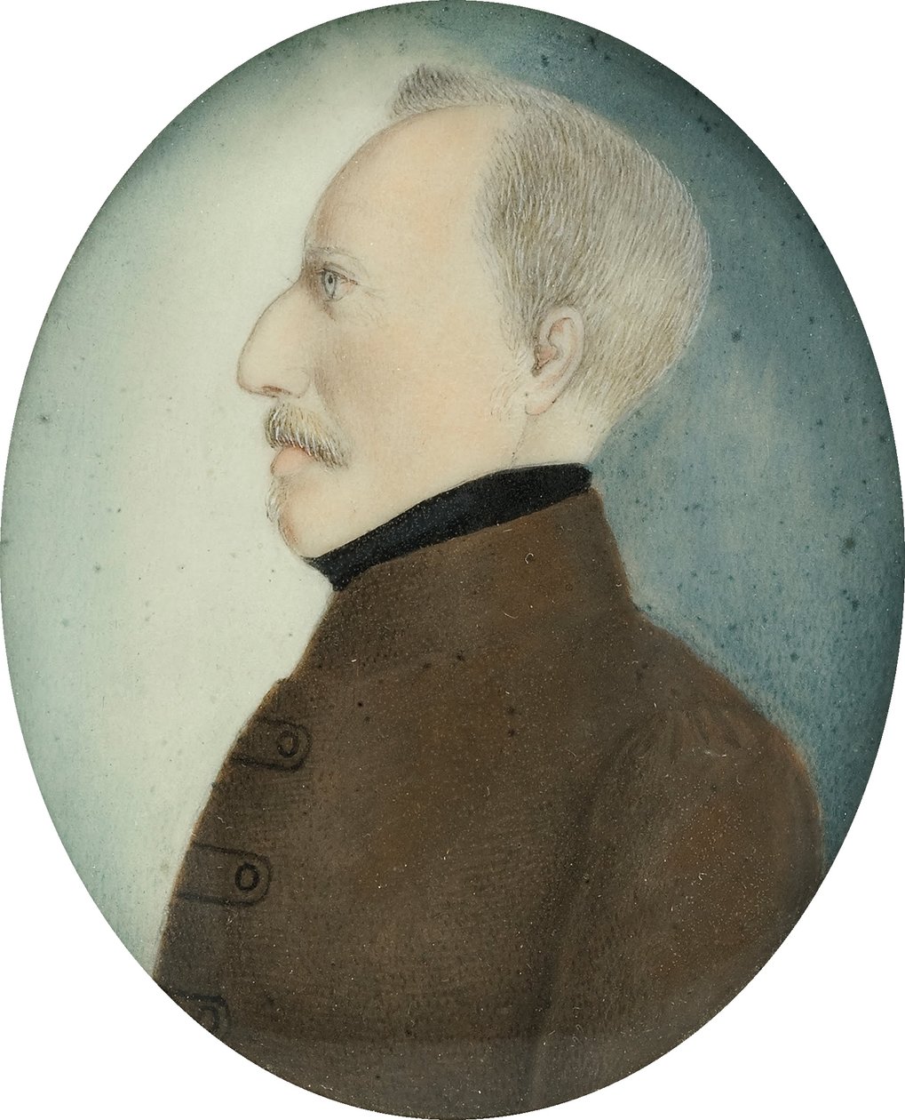 Miniatura „plukovníka Gustafssona“, bývalého švédského krále Gustava IV Adolfa, kolem roku 1830 (akvarel na papíře) od Unbekannt Unbekannt
