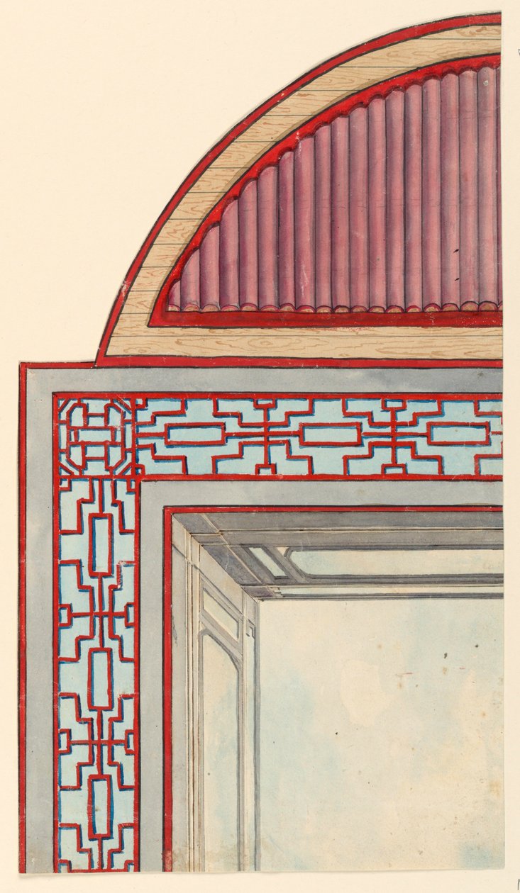 Kresba, stropní dekorace, pravděpodobně pro konzervatoř/hudební místnost, 1802 nebo starší od Unknown