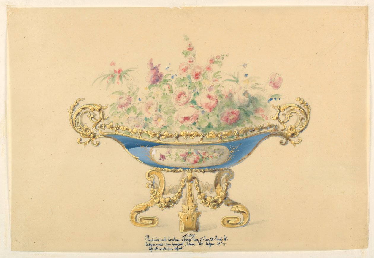 Kresba, design pro zahradu, ca. 1855 od Unknown