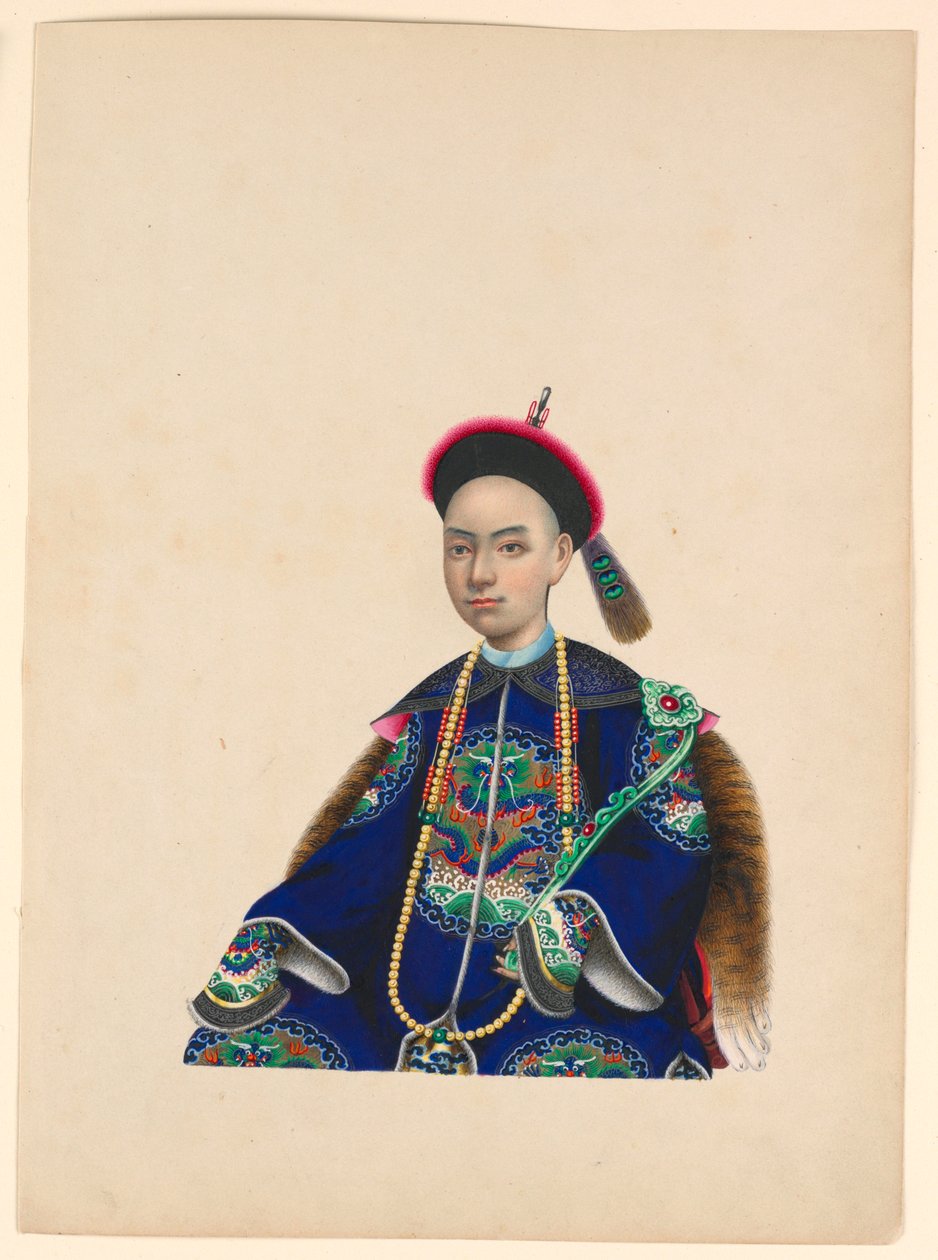 Miniaturní, portrét sedícího muže v ca. 1820–60 od Unknown