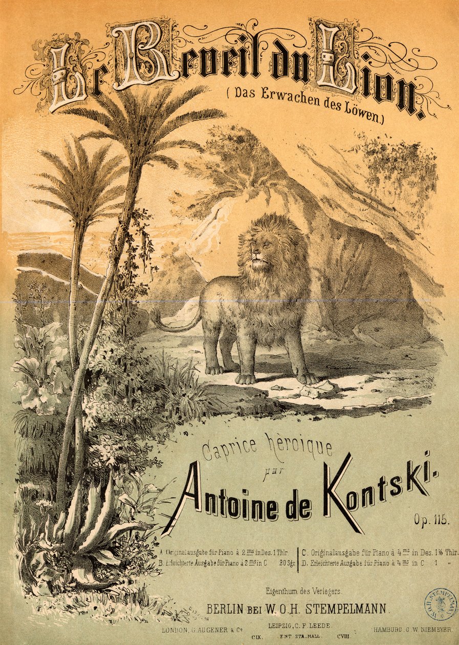 The Awakening of the Lion od Antona Kontského od Unbekannt Unbekannt