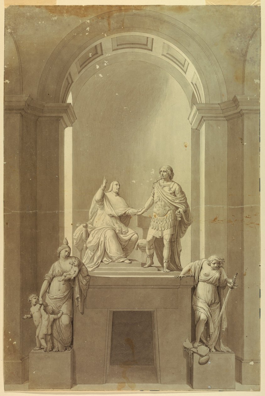 Hrobový pomník Henryho kardinála Yorku (1725-1807) a Charlese Edwarda Stuarta, „mladého uchazeče“ (1720-1788) od Unknown