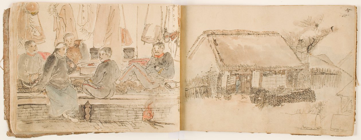 Artist’s Sketchbook z rusko-japonské války od Unknown
