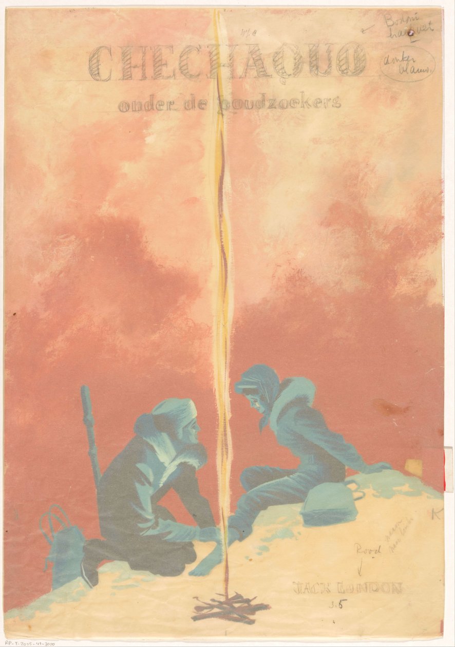 Návrh kapely pro: Jack London, Chechaquo mezi prospektory (Chechaquo a old timers), 1958 od Unknown