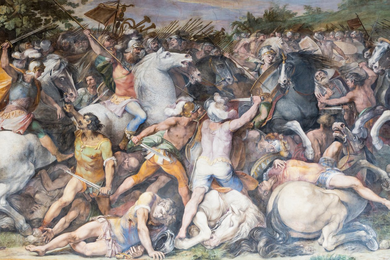 Bitva u Tullus Hostilius, Řím, Itálie od Unknown