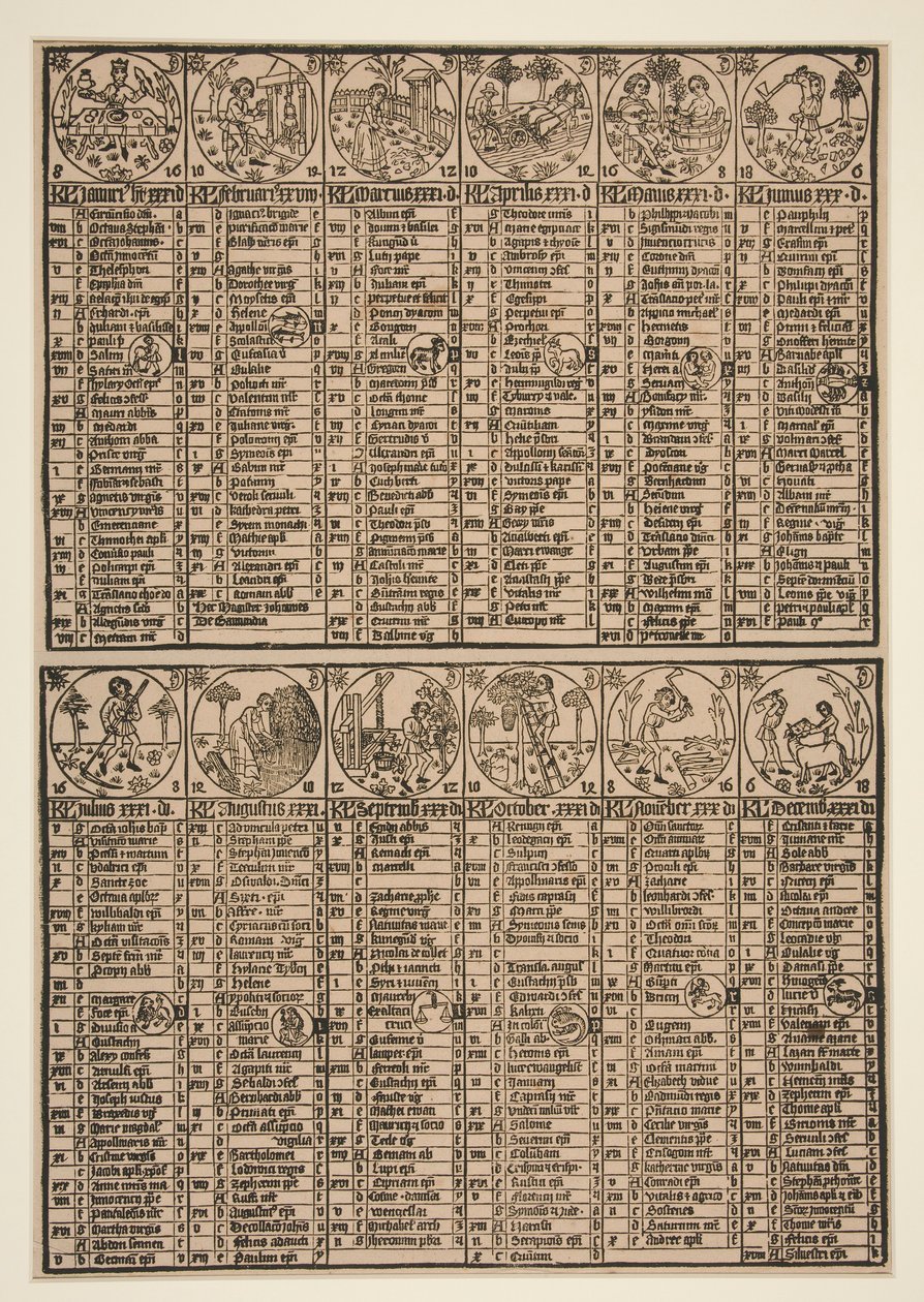 Kalendář Johanna von Gemund od Unknown