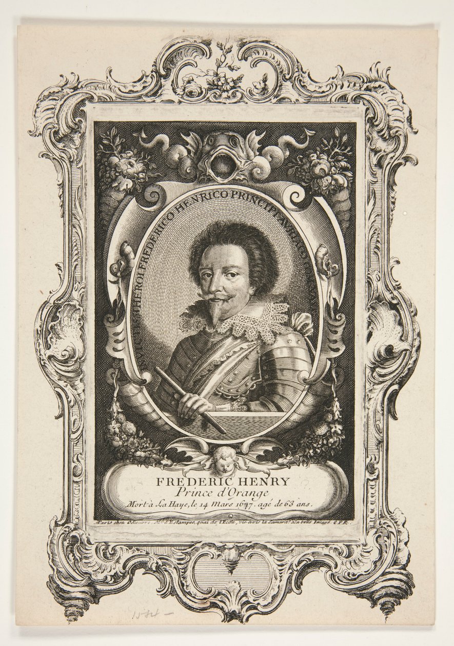 Frederic Henry, princ Oranžský, zemřel v Haagu, 14. března 1677, ve věku 63 let od Unknown