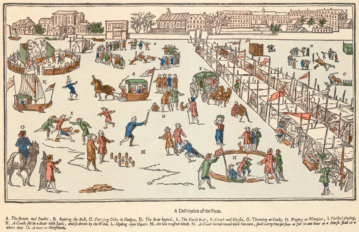 Frost Fair na řece Temži, Londýn, 1683 od Unknown