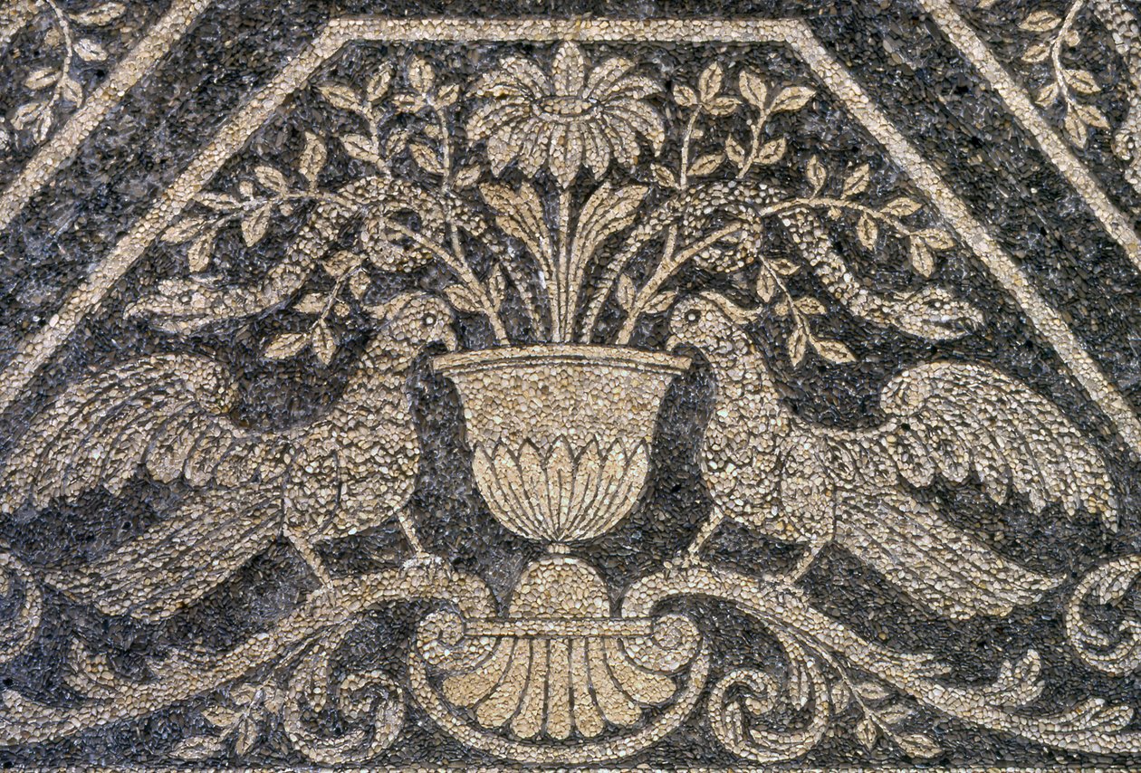 Mozaika a nástěnné dekorace, Nymphaeum ve Villa Litta Visconti Borromeo Arese, Lainate, Lombardie, Itálie od Unknown