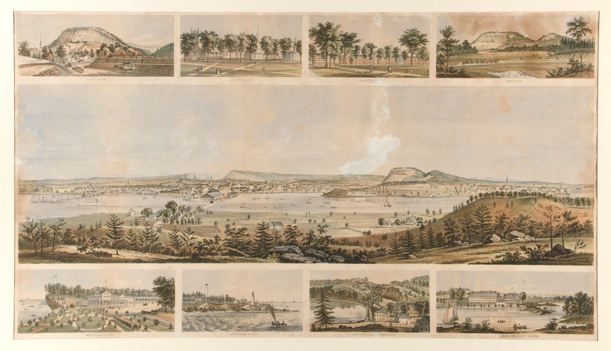 New Haven (9 pohledů, panorama a 8 vinět) od Unknown