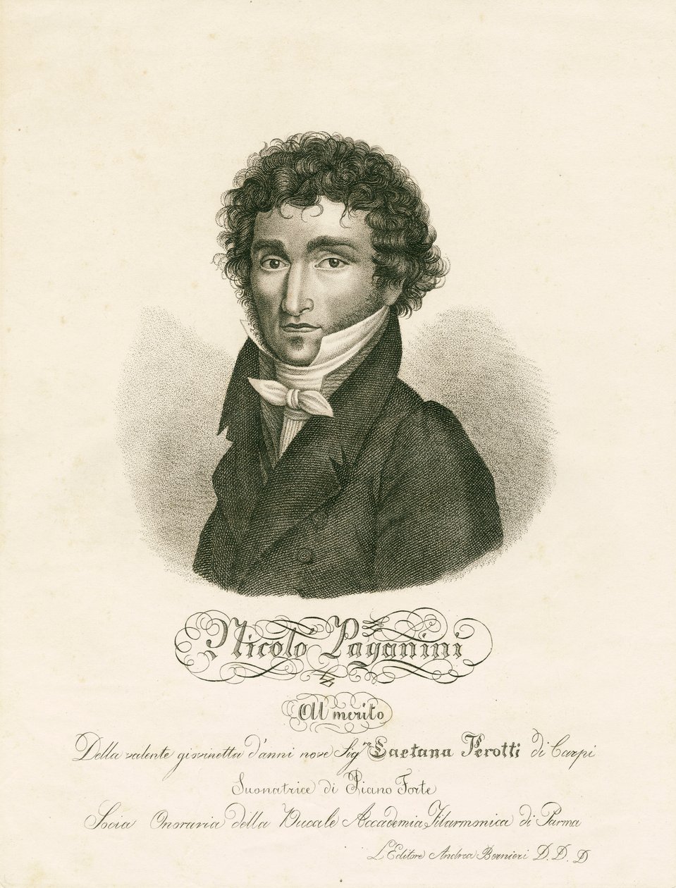 Niccolo Paganini - portrét od Unknown