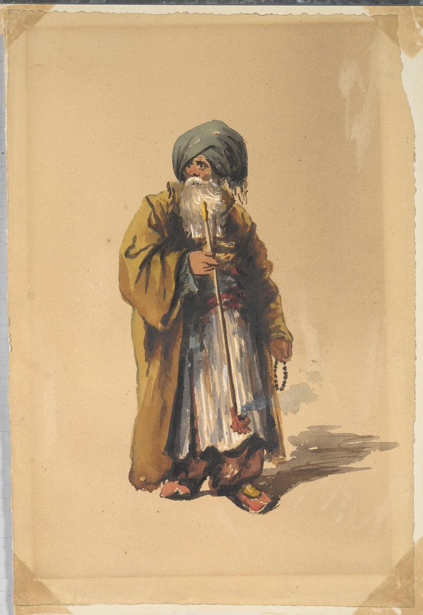 Ruský nebo turecký muž kouří dýmku od Unknown