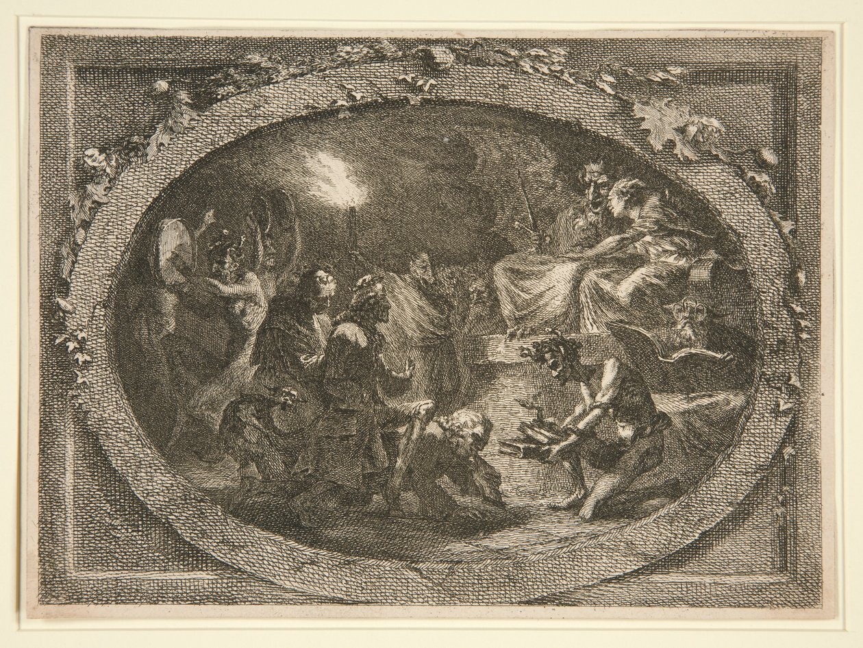 Satanská scéna s Voltairem od Unknown