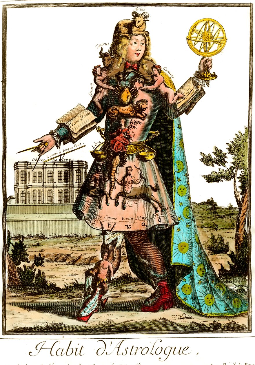 Oblek astrologa ze 17. století. Soukromá sbírka. od Unknown artist