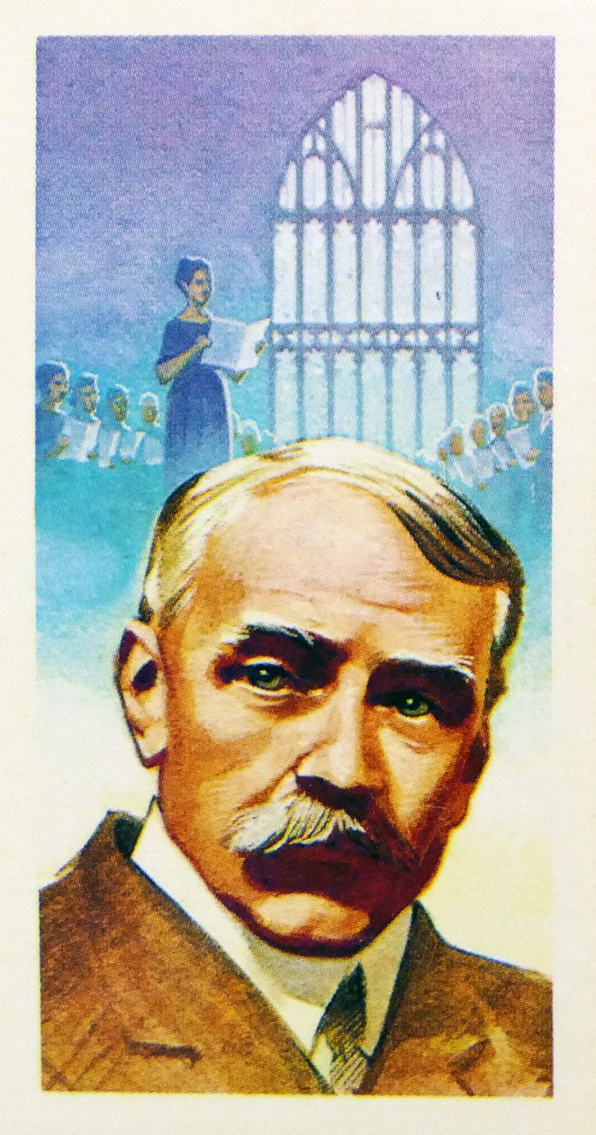 1969 Brooke Bond - sběratelská čajová karta : Sir Edward Elgar (tisk) od Unknown artist
