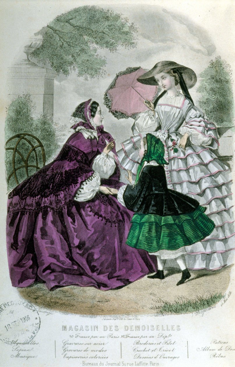 2 ženy a 1 dívka - v “” Magazine des Demoiselles”” od Unknown artist